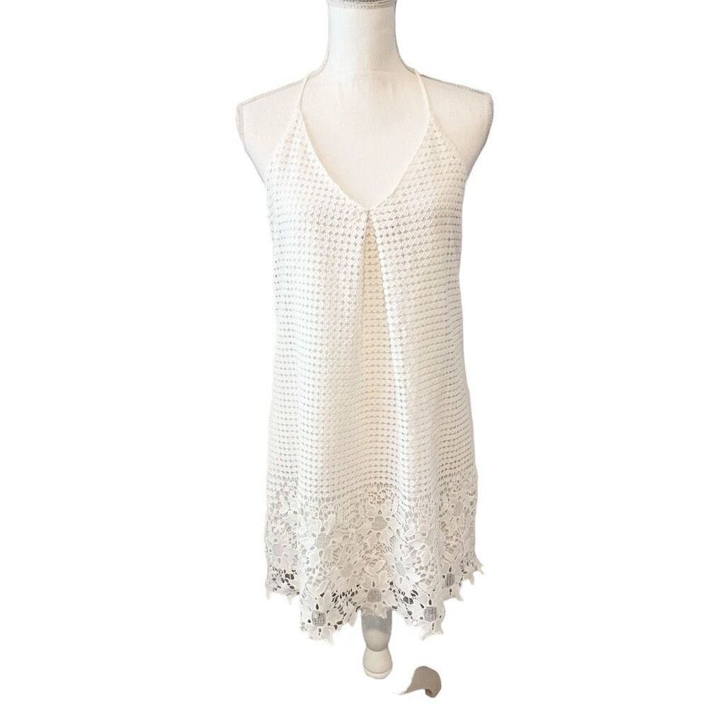 ASTR White Lace Halter Mini Dress Size Small